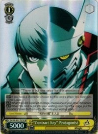 "Contract Key" Protagonist (P4/EN-S01-T01S SR) [Persona 4 ver.E] | Cracking-Singles