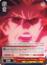 "Summoning" Kairi Shishigou (APO/S53-TE01 TD) [Fate/Apocrypha] | Cracking-Singles