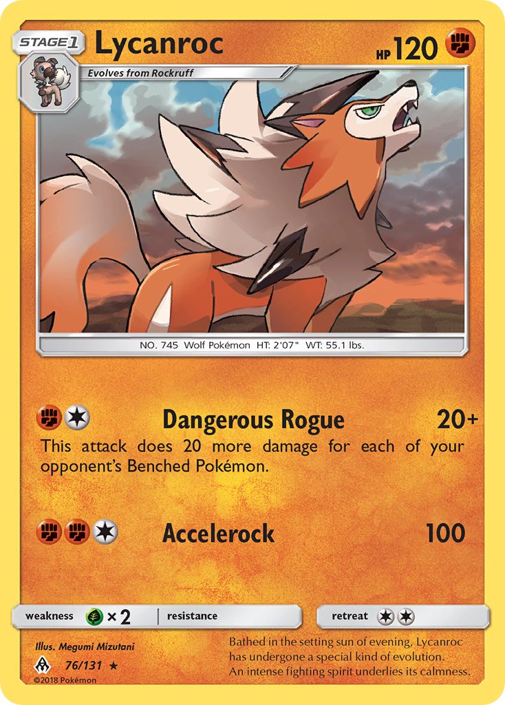 Lycanroc (76/131) (Theme Deck Exclusive) [Sun & Moon: Forbidden Light] | Cracking-Singles