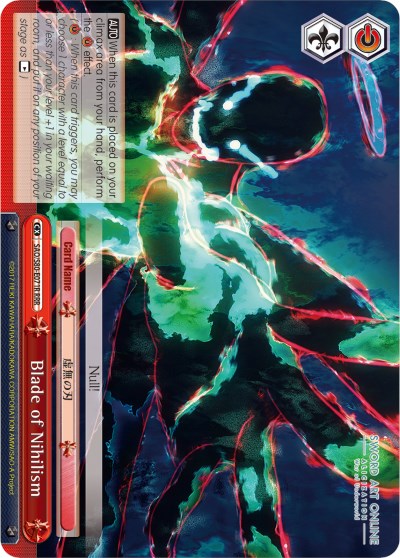 Blade of Nihilism (SAO/S80-E071R RRR) [Sword Art Online -Alicization- Vol.2] | Cracking-Singles