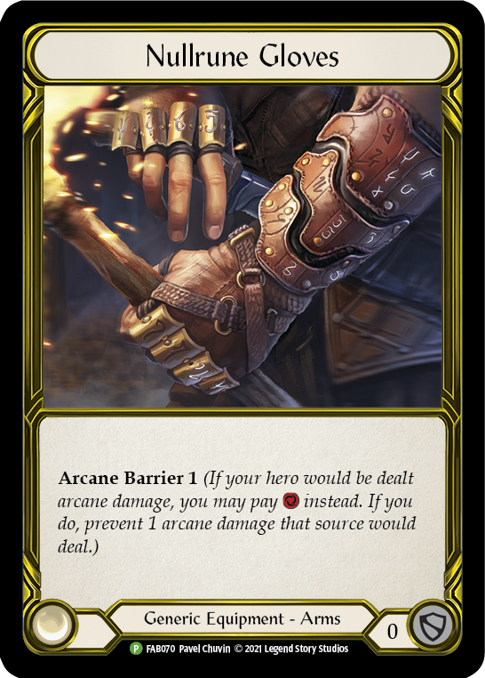 Nullrune Gloves (Golden) [FAB070] (Promo)  Cold Foil | Cracking-Singles