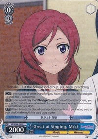 Great at Singing, Maki (LL/W24-E079 R) [Love Live!] | Cracking-Singles