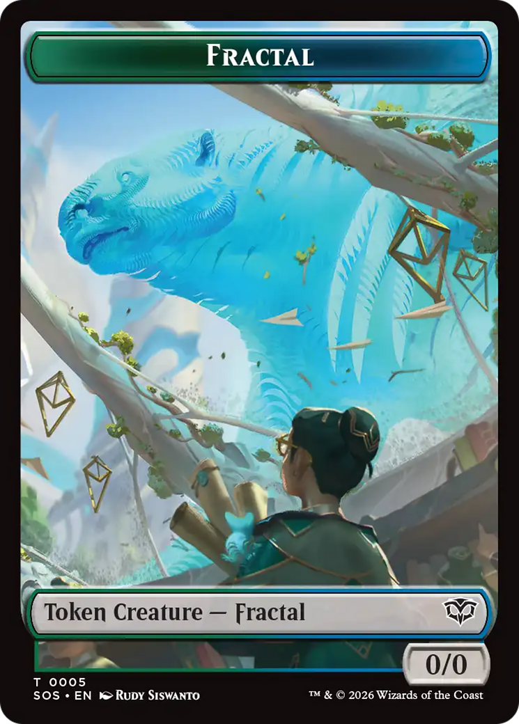 Boar // Fractal (0005) Double-Sided Token [Secrets of Strixhaven Commander Tokens] | Cracking-Singles