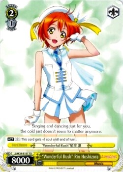 "Wonderful Rush" Rin Hoshizora (LL/W24-E107 TD) [Love Live!] | Cracking-Singles
