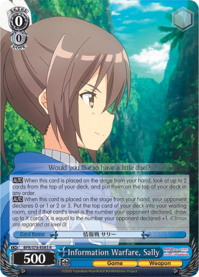 Information Warfare, Sally (BFR/S78-E083 R) [BOFURI: I Don't Want to Get Hurt, so I'll Max Out My Defense] | Cracking-Singles