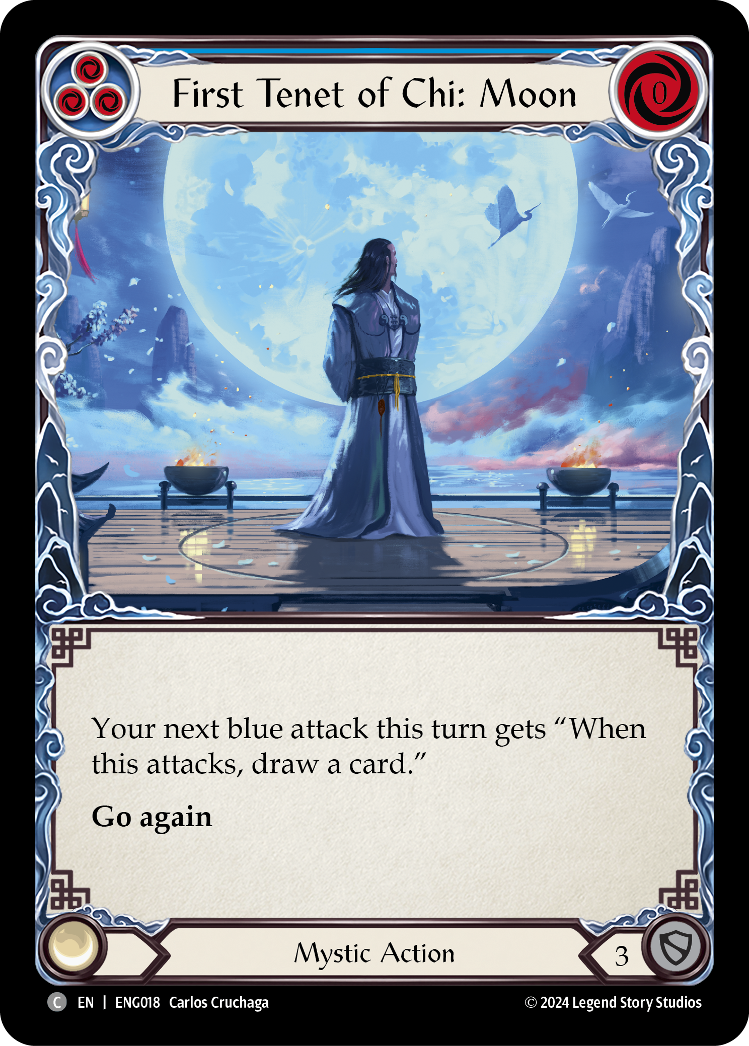 First Tenet of Chi: Moon [ENG018] (Part the Mistveil Enigma Blitz Deck) | Cracking-Singles