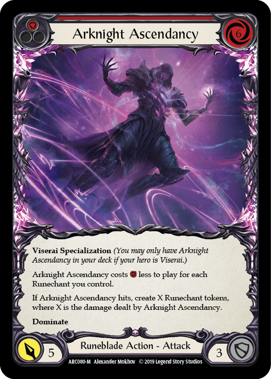 Arknight Ascendancy [ARC080-M] (Arcane Rising)  1st Edition Normal | Cracking-Singles