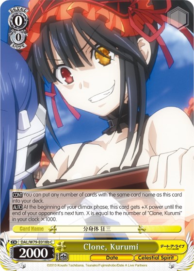 Clone, Kurumi (DAL/W79-E018b C) [Date A Live] | Cracking-Singles
