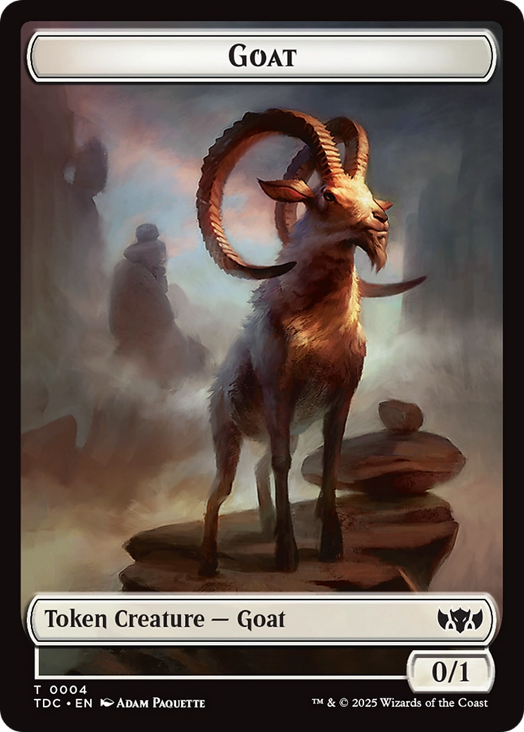 Goat // Timeless Witness Double-Sided Token [Tarkir: Dragonstorm Commander Tokens] | Cracking-Singles