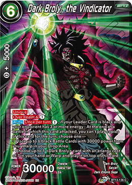 Dark Broly, the Vindicator (Common) (BT13-136) [Supreme Rivalry] | Cracking-Singles