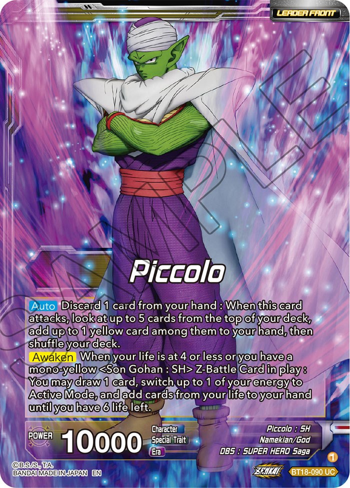 Piccolo // Piccolo, Facing New Foes (BT18-090) [Dawn of the Z-Legends] | Cracking-Singles