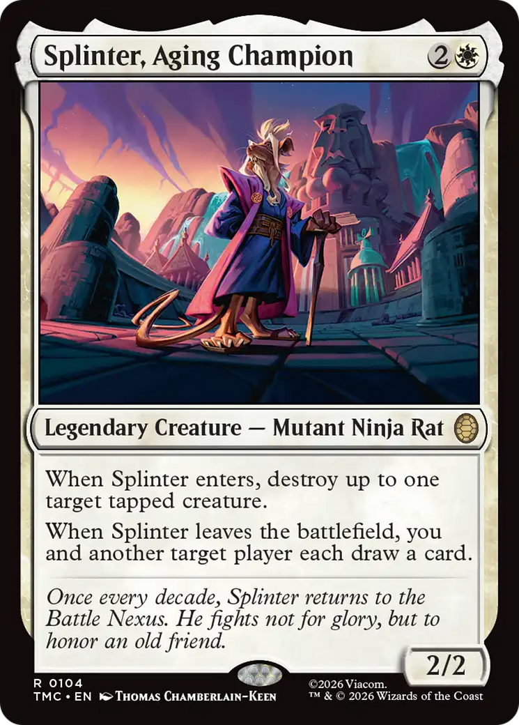 Splinter, Aging Champion [Teenage Mutant Ninja Turtles Commander] | Cracking-Singles