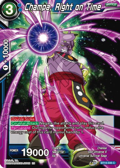 Champa, Right on Time (BT15-035) [Saiyan Showdown] | Cracking-Singles