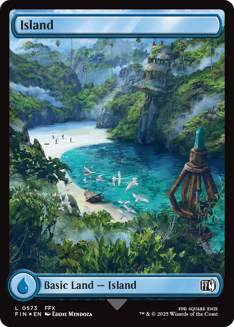 Island (0573) (Surge Foil) [FINAL FANTASY] | Cracking-Singles