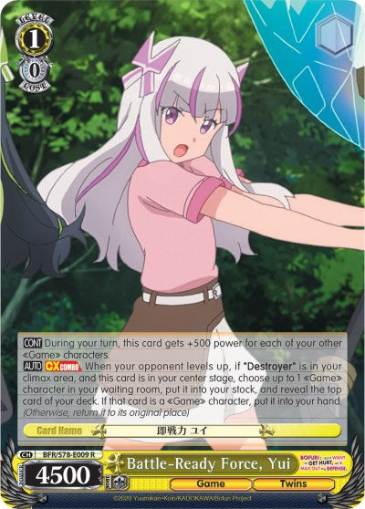 Battle-Ready Force, Yui (BFR/S78-E009 R) [BOFURI: I Don't Want to Get Hurt, so I'll Max Out My Defense] | Cracking-Singles
