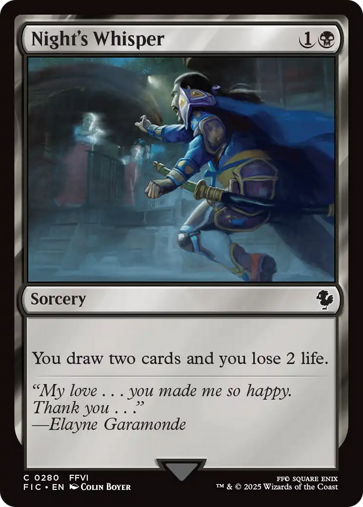 Night's Whisper [FINAL FANTASY Commander] | Cracking-Singles