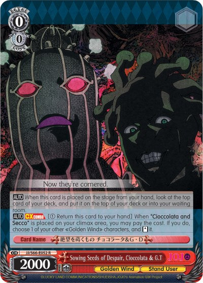 Sowing Seeds of Despair, Cioccolata & G.T (JJ/S66-E052 R) [JoJo's Bizarre Adventure: Golden Wind] | Cracking-Singles