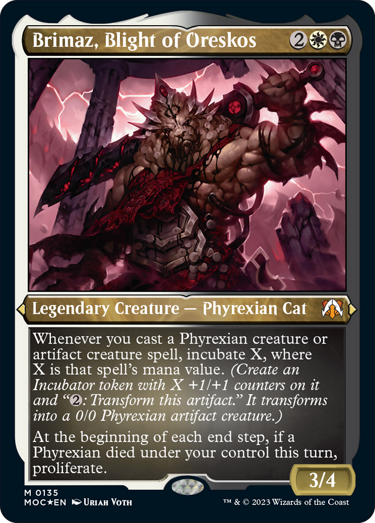 Brimaz, Blight of Oreskos (Display Commander) [March of the Machine Commander] | Cracking-Singles