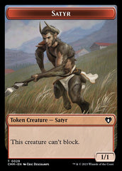 Clue // Satyr Double-Sided Token [Commander Masters Tokens] | Cracking-Singles