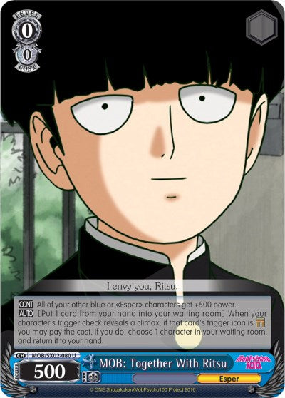 MOB: Together With Ritsu (MOB/SX02-080 U) [Mob Psycho 100] | Cracking-Singles