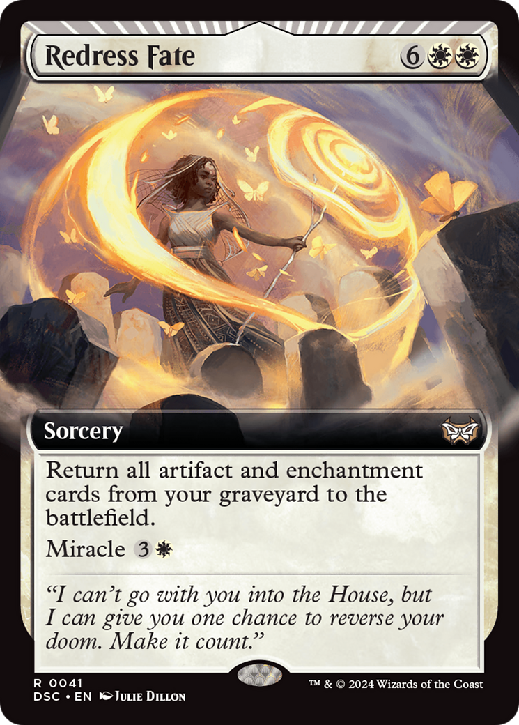 Redress Fate (Extended Art) [Duskmourn: House of Horror Commander] | Cracking-Singles