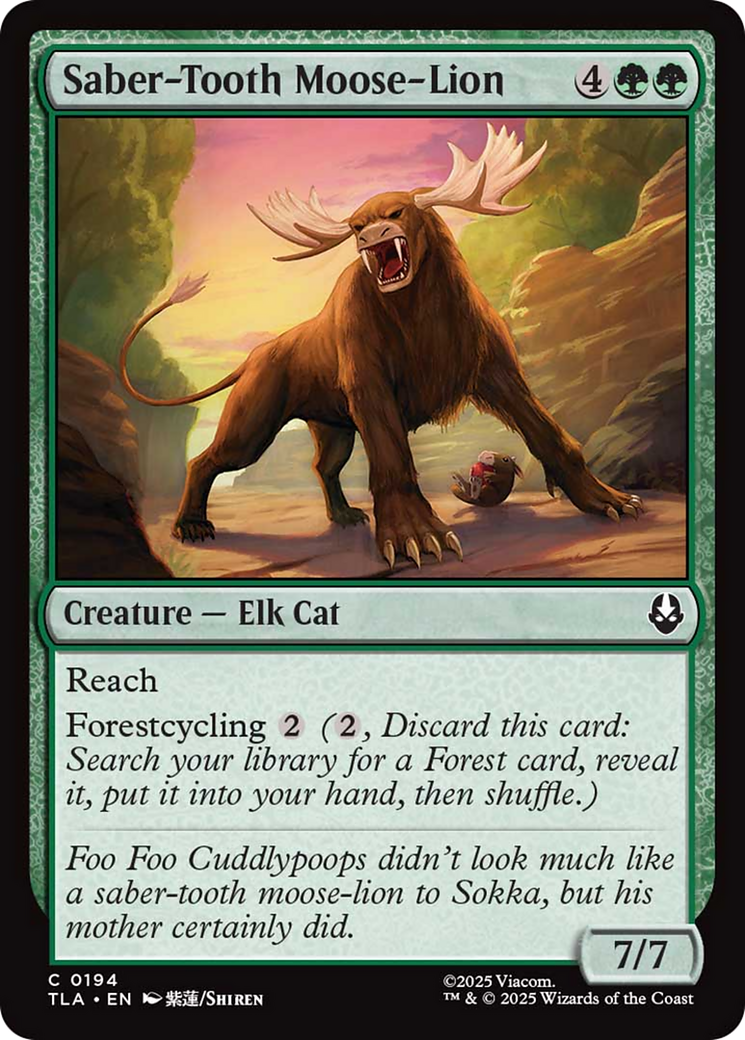 Saber-Tooth Moose-Lion [Avatar: The Last Airbender] | Cracking-Singles