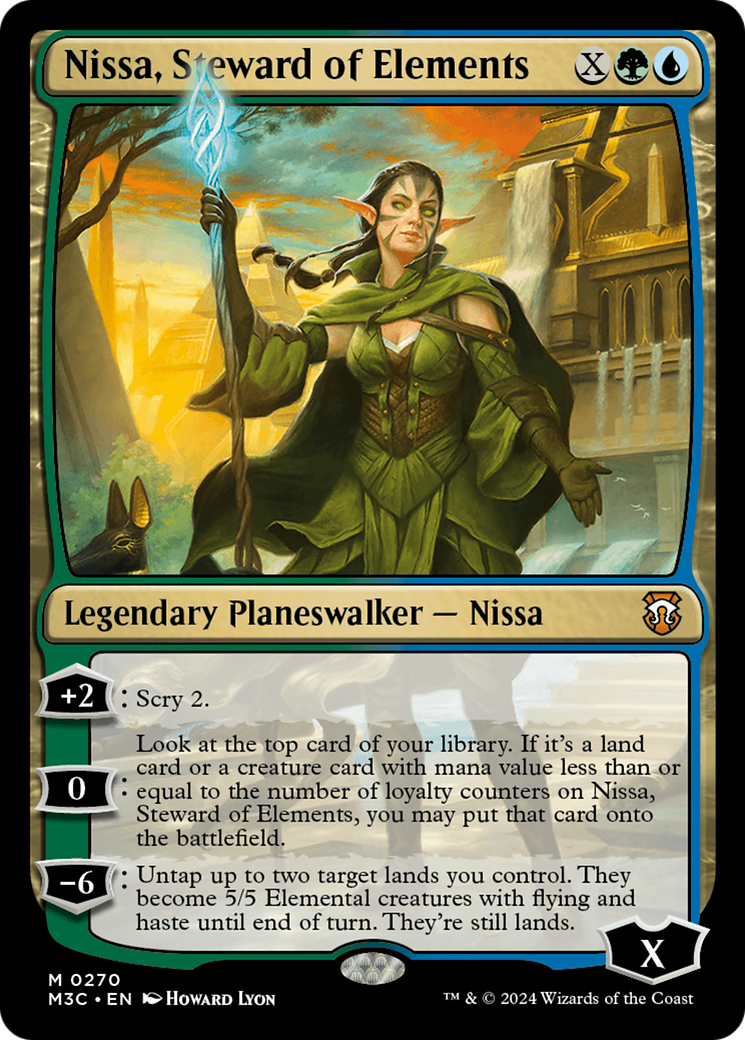 Nissa, Steward of Elements (Ripple Foil) [Modern Horizons 3 Commander] | Cracking-Singles