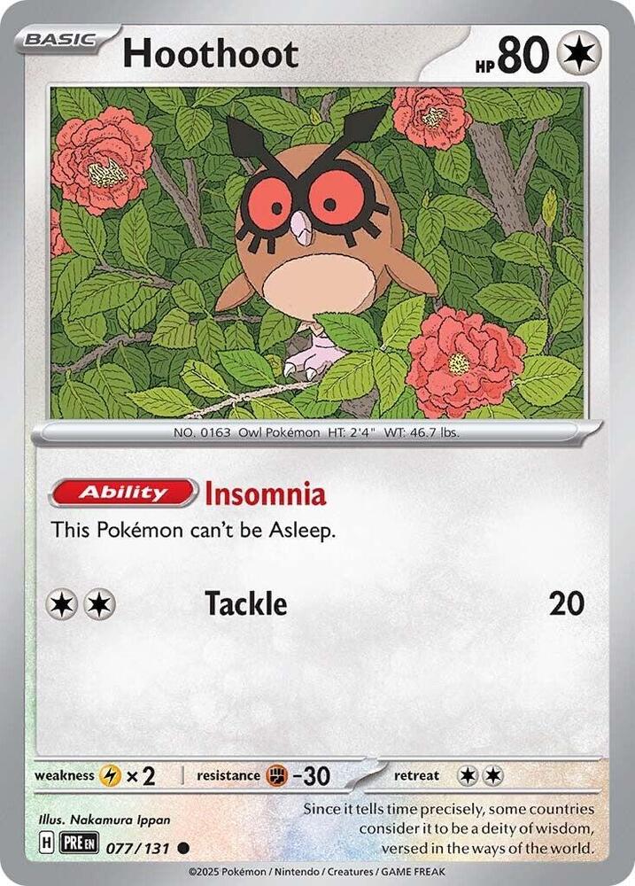 Hoothoot (077/131) [Scarlet & Violet: Prismatic Evolutions] | Cracking-Singles