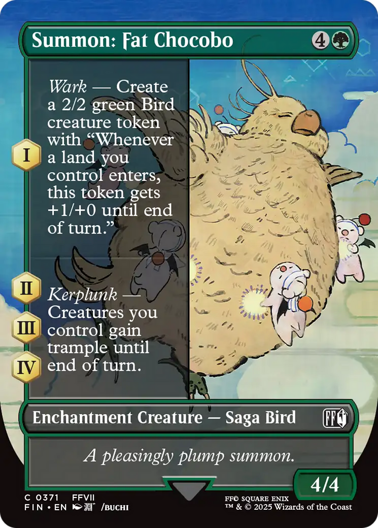 Summon: Fat Chocobo (Borderless) [FINAL FANTASY] | Cracking-Singles