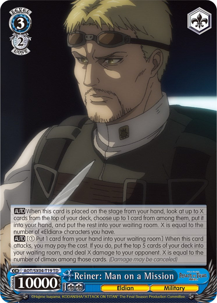 Reiner: Man on a Mission [Attack On Titan: Final Season] | Cracking-Singles