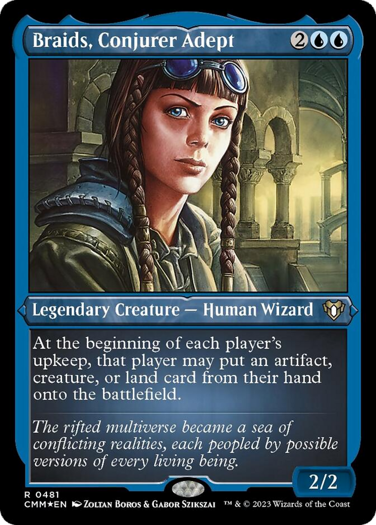 Braids, Conjurer Adept (Foil Etched) [Commander Masters] | Cracking-Singles
