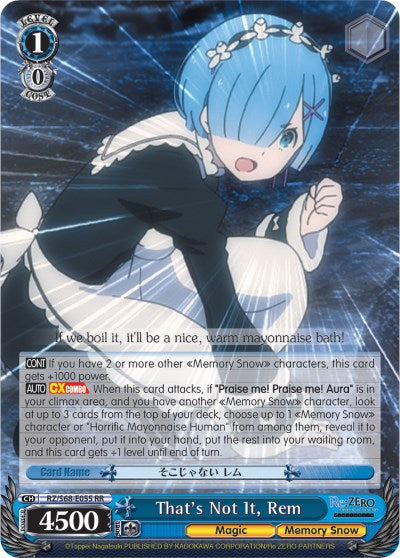 That's Not It, Rem (RZ/S68-E055 RR) [Re:ZERO Memory Snow] | Cracking-Singles