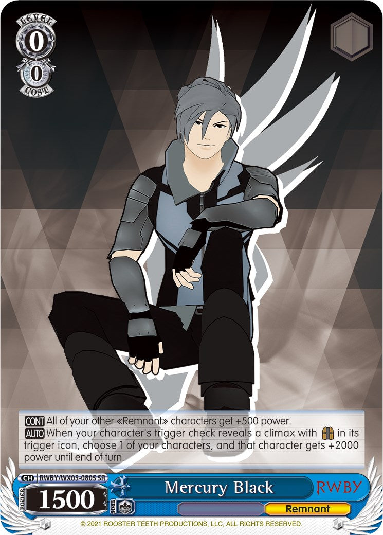 Mercury Black (RWBY/WX03-080S SR) [RWBY] | Cracking-Singles