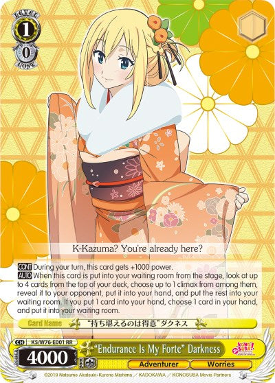 "Endurance Is My Forte" Darkness (KS/W76-E001 RR) [KonoSuba The Movie: Legend of Crimson] | Cracking-Singles