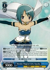 Rookie Magical Girl, Sayaka (MM/W17-E081 RR) [Puella Magi Madoka Magica] | Cracking-Singles