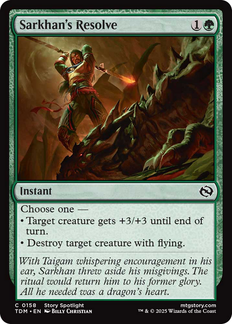 Sarkhan's Resolve [Tarkir: Dragonstorm] | Cracking-Singles