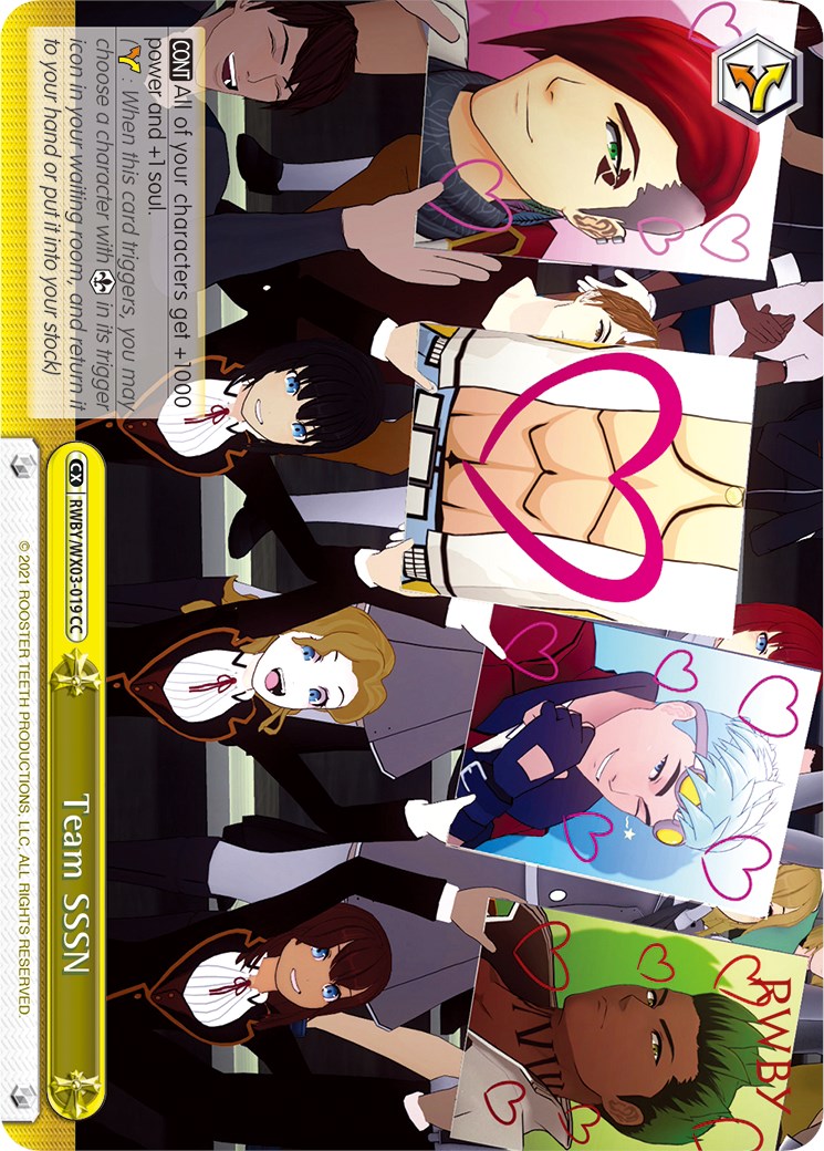 Team SSSN (RWBY/WX03-019 CC) [RWBY] | Cracking-Singles