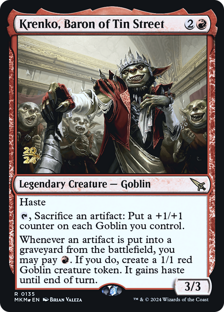 Krenko, Baron of Tin Street [Murders at Karlov Manor Prerelease Promos] | Cracking-Singles