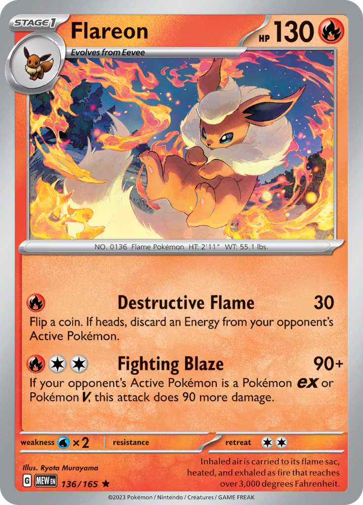 Flareon (136/165) [Scarlet & Violet 151] | Cracking-Singles