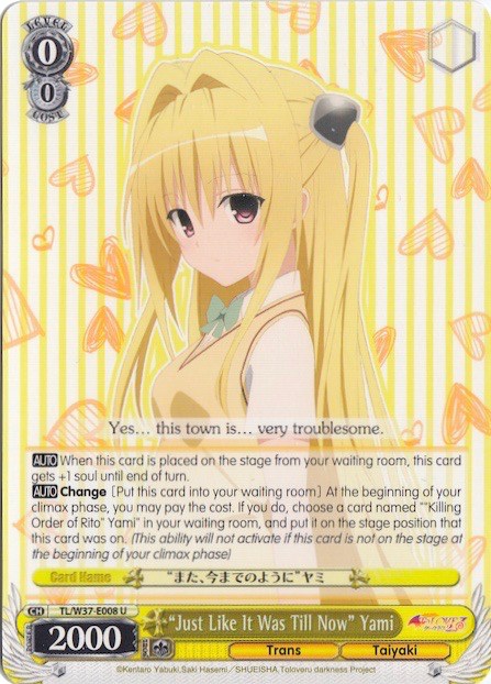 "Just Like It Was Till Now" Yami (TL/W37-E008 U) [To Loveru Darkness 2nd] | Cracking-Singles