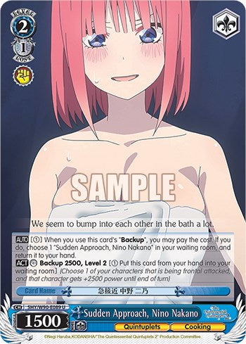Sudden Approach, Nino Nakano (5HY/W90-E089 U) [The Quintessential Quintuplets 2] | Cracking-Singles