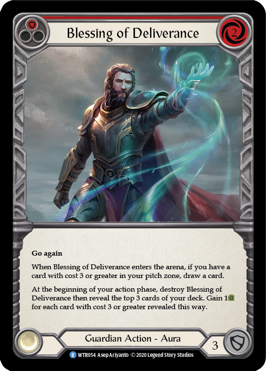 Blessing of Deliverance (Red) [U-WTR054] (Welcome to Rathe Unlimited)  Unlimited Rainbow Foil | Cracking-Singles