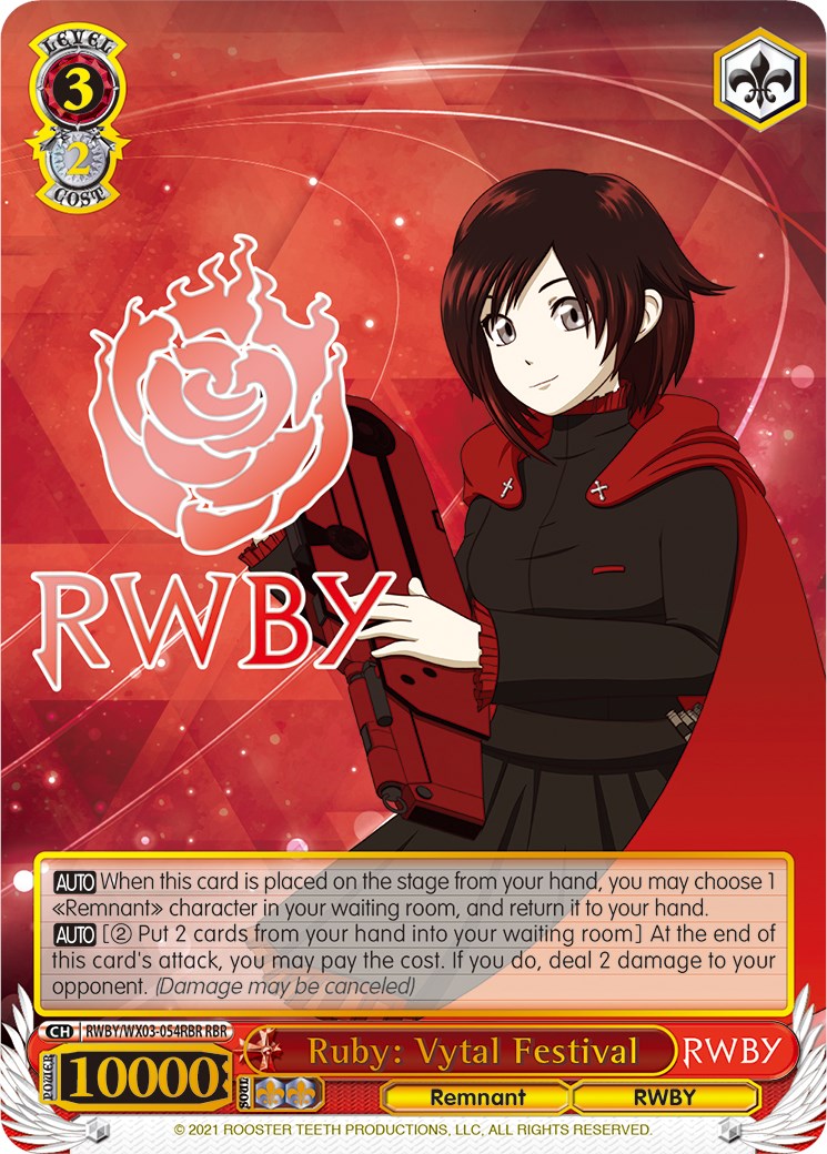 Ruby: Vytal Festival (RWBY/WX03-054RBR RBR) [RWBY] | Cracking-Singles
