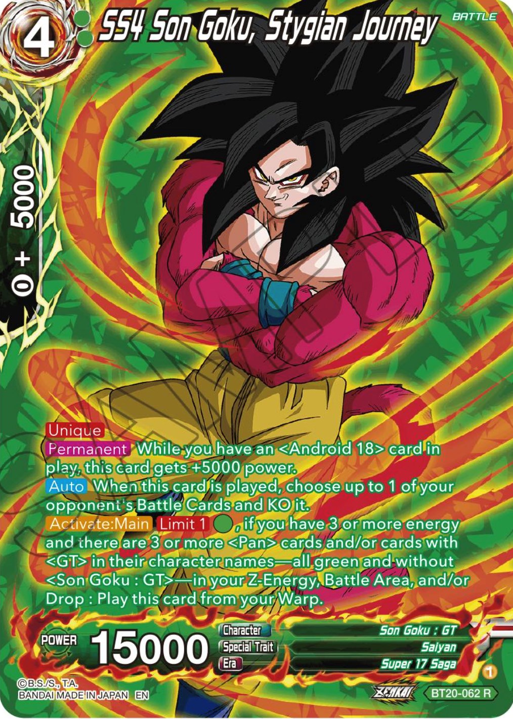SS4 Son Goku, Stygian Journey (Silver Foil) (BT20-062) [Power Absorbed] | Cracking-Singles