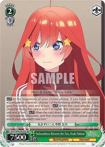 Awkwardness Between the Two, Itsuki Nakano (5HY/W90-E035S SR) [The Quintessential Quintuplets 2] | Cracking-Singles