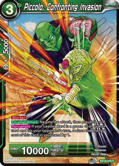 Piccolo, Confronting Invasion (BT15-076) [Saiyan Showdown] | Cracking-Singles