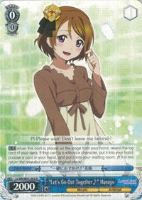 "Let's Go Out Together~" Hanayo (LL/EN-W01-092 R) [Love Live! DX] | Cracking-Singles