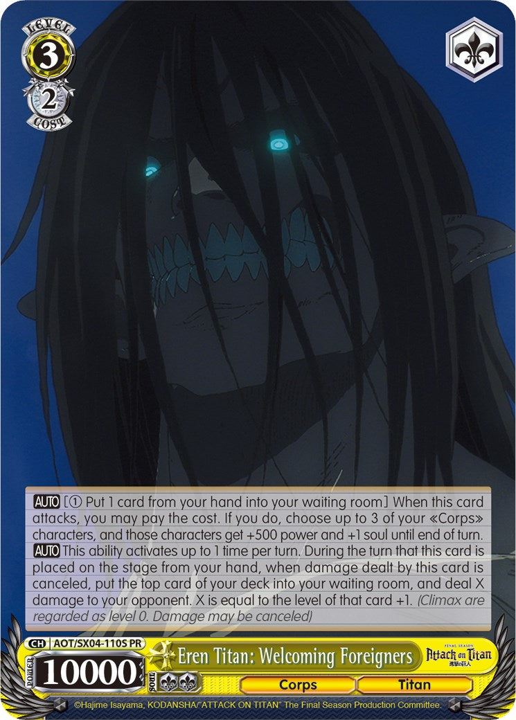 Eren Titan: Welcoming Foreigners (Foil) [Attack On Titan: Final Season] | Cracking-Singles
