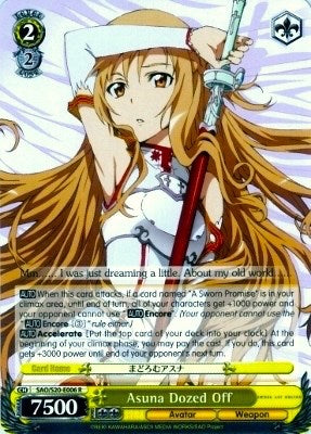 Asuna Dozed Off (SAO/S20-E006 R) [Sword Art Online] | Cracking-Singles