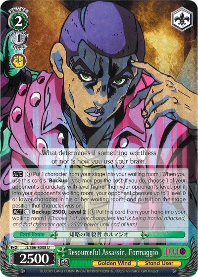 Resourceful Assassin, Formaggio (JJ/S66-E038 U) [JoJo's Bizarre Adventure: Golden Wind] | Cracking-Singles
